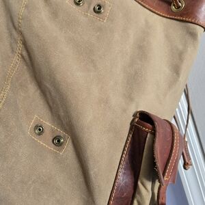 Sandast Tan and Brown Parachute  Or Bucket Backpack